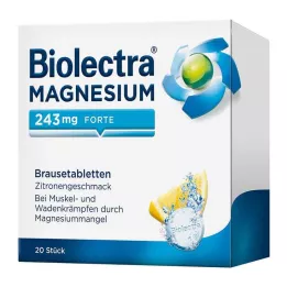BIOLECTRA Ταμπλέτες μαγνησίου 243 mg forte lemon, 20 τεμάχια