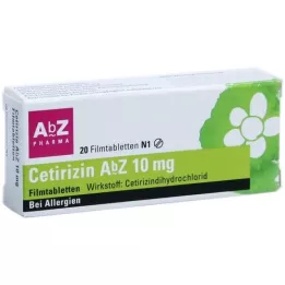 CETIRIZIN AbZ 10 mg επικαλυμμένα με λεπτό υμένιο δισκία, 20 τεμάχια