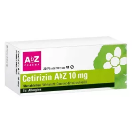 CETIRIZIN AbZ 10 mg επικαλυμμένα με λεπτό υμένιο δισκία, 20 τεμάχια