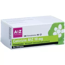 CETIRIZIN AbZ 10 mg επικαλυμμένα με λεπτό υμένιο δισκία, 100 τεμάχια
