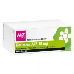 CETIRIZIN AbZ 10 mg επικαλυμμένα με λεπτό υμένιο δισκία, 100 τεμάχια