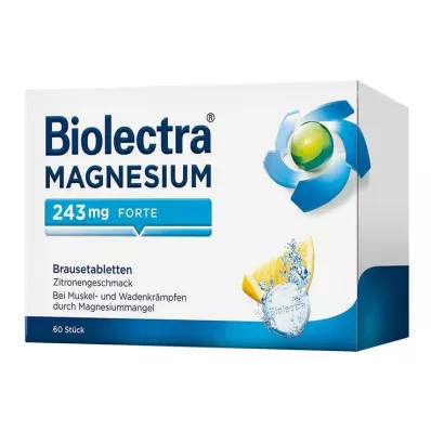 BIOLECTRA Ταμπλέτες μαγνησίου 243 mg forte lemon, 60 τεμάχια BIOLECTRA Ταμπλέτες μαγνησίου 243 mg forte lemon, 60 τεμάχια