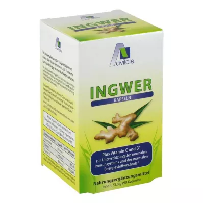 INGWER κάψουλες 500 mg+βιταμίνη B1+C, 90 τεμάχια