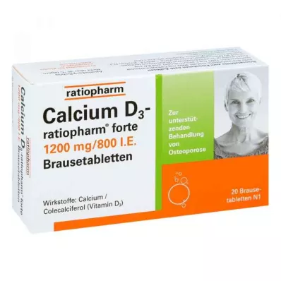 CALCIUM D3-ratiopharm forte αναβράζοντα δισκία, 20 τεμάχια