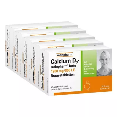 CALCIUM D3-ratiopharm forte αναβράζοντα δισκία, 100 τεμάχια