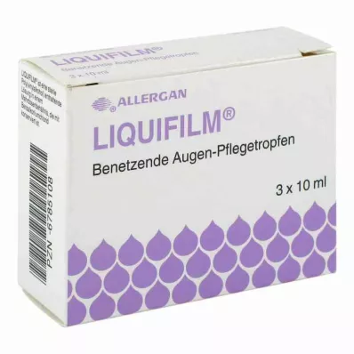 LIQUIFILM Ενυδατικές οφθαλμικές σταγόνες, 3X10 ml