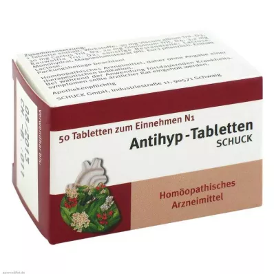 ANTIHYP Δισκία Schuck, 50 τεμάχια ANTIHYP Δισκία Schuck, 50 τεμάχια