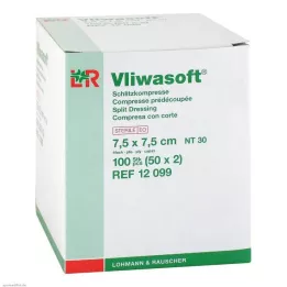 VLIWASOFT Κομπρέσες σχισμών 7,5x7,5 cm αποστειρωμένες 4l, 50X2 τεμάχια
