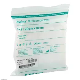 ASKINA Κομπρέσες γάζας 10x20 cm αποστειρωμένες, 5X2 τεμ
