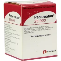 PANKREATAN 25.000 γαστροανθεκτικές σκληρές κάψουλες, 50 τεμάχια