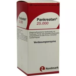 PANKREATAN 25.000 γαστροανθεκτικές σκληρές κάψουλες, 100 τεμάχια