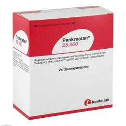 PANKREATAN 25.000 γαστροανθεκτικές σκληρές κάψουλες, 200 τεμάχια
