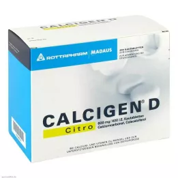 CALCIGEN D Citro 600 mg/400 I.U. Μασώμενα δισκία, 200 κάψουλες