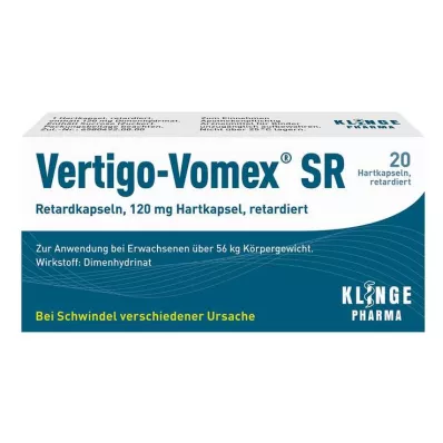 VERTIGO-VOMEX SR Κάψουλες παρατεταμένης αποδέσμευσης, 20 τεμάχια VERTIGO-VOMEX SR Κάψουλες παρατεταμένης αποδέσμευσης, 20 τεμάχια