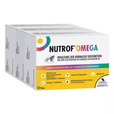 NUTROF Κάψουλες Ωμέγα, 3X30 τεμάχια NUTROF Κάψουλες Ωμέγα, 3X30 τεμάχια
