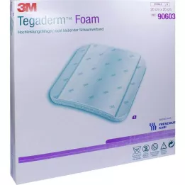 TEGADERM Αφρώδης επίδεσμος FK 20x20 cm 90603, 5 τεμ