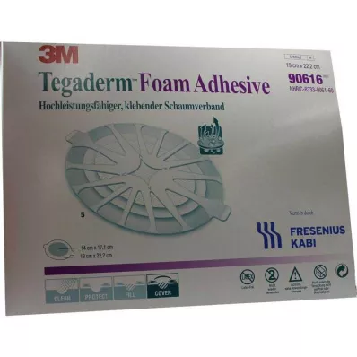 Tegaderm Foam Adhesive FK 19x22,2cm οβάλ 90616, 5 τεμ