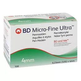 BD MICRO-FINE+ 4 βελόνες στυλό 0,23x4 mm, 100 τεμ