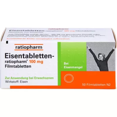 EISENTABLETTEN-ratiopharm 100 mg επικαλυμμένα με λεπτό υμένιο δισκία, 50 τεμάχια