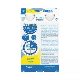 FRESUBIN 2 kcal Φυτικές ίνες DRINK Μπουκάλι με λεμόνι, 4X200 ml