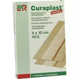 CURAPLAST Επίδεσμος τραύματος ευαίσθητος 4x10 cm 1 m, 10 τεμ