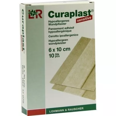 CURAPLAST Επίδεσμος τραύματος ευαίσθητος 6x10 cm 1 m, 10 τμχ