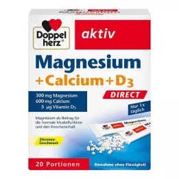 DOPPELHERZ Μαγνήσιο+Ασβέστιο+D3 DIRECT Pellets, 20 τεμάχια