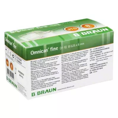 OMNICAN λεπτή κάνουλα πένας 31 G 0,25x8 mm, 100 τεμ