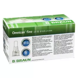 OMNICAN λεπτή κάνουλα πένας 31 G 0,25x6 mm, 100 τεμ