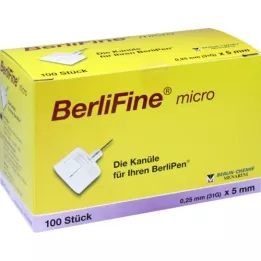 BERLIFINE μικροβελόνες 0,25x5 mm, 100 τεμ
