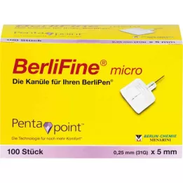 BERLIFINE μικροβελόνες 0,25x5 mm, 100 τεμ
