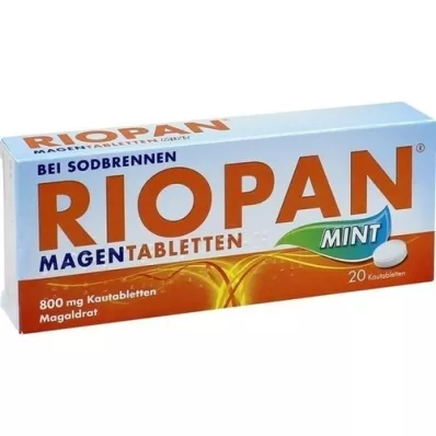 RIOPAN Δισκία για το στομάχι Μέντα 800 mg μασώμενα δισκία, 20 τεμάχια