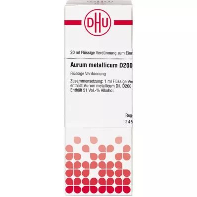 AURUM METALLICUM D 200 αραίωση, 20 ml