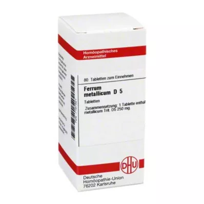 FERRUM METALLICUM D 5 δισκία, 80 κάψουλες
