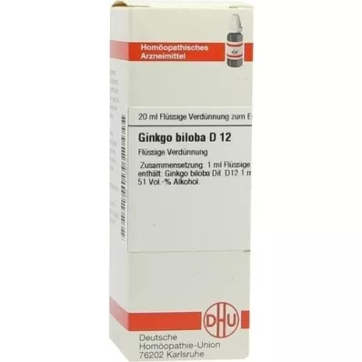 GINKGO BILOBA D 12 αραίωση, 20 ml