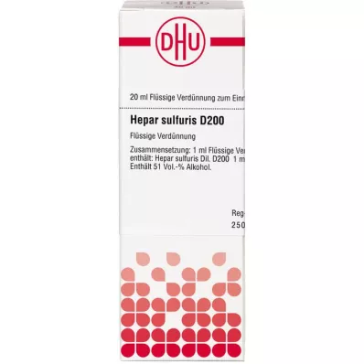 HEPAR SULFURIS D 200 αραίωση, 20 ml