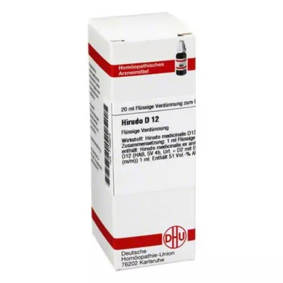 HIRUDO D 12 αραίωση, 20 ml HIRUDO D 12 αραίωση, 20 ml