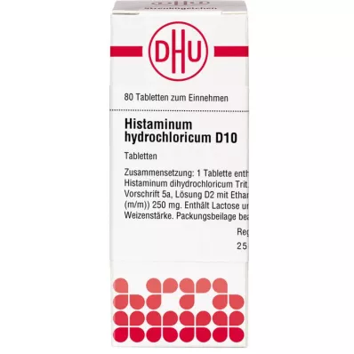 HISTAMINUM hydrochloricum D 10 δισκία, 80 τεμάχια