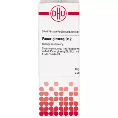 PANAX GINSENG D 12 αραίωση, 20 ml