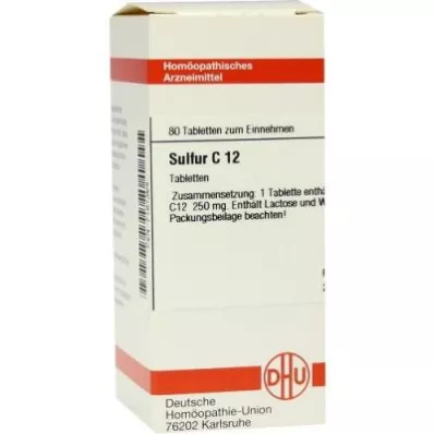 SULFUR C 12 δισκία, 80 τεμάχια