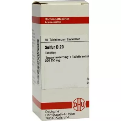 SULFUR D 20 δισκία, 80 κάψουλες SULFUR D 20 δισκία, 80 κάψουλες