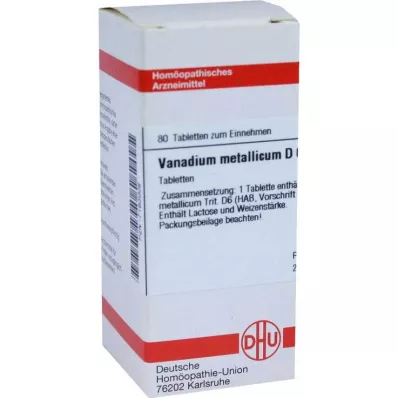 DHU Vanadium metallicum D 6 ταμπλέτες, 80 τεμ