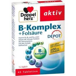 DOPPELHERZ B-Complex+Φολικό οξύ δισκία, 45 κάψουλες