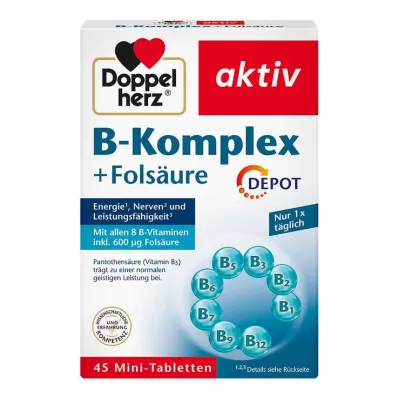 Doppelherz B complex + δισκία φυλλικού οξέος, 45 τεμ