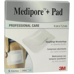 MEDIPORE+Pad 3M 5x7.2cm 3562NP Γύψος, 5 τεμ