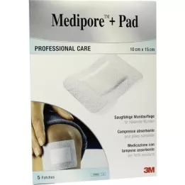 MEDIPORE+Πακέτα 3M 10x15cm 3569NP Επίδεσμοι, 5 τεμ