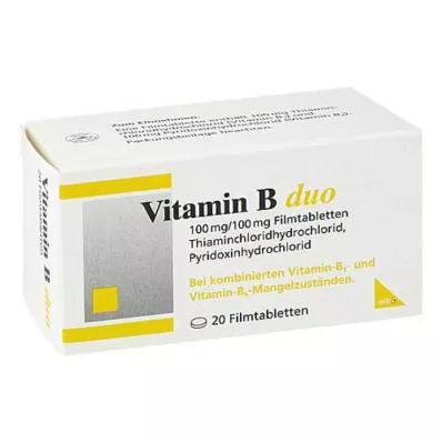 Επικαλυμμένα με λεπτό υμένιο δισκία Vitamin B Duo, 20 τεμ