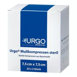 URGO MULLKOMPRESSEN 7,5x7,5 cm αποστειρωμένα, 25X2 τεμ