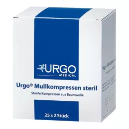 URGO MULLKOMPRESSEN 10x10 cm αποστειρωμένα, 25X2 τεμ