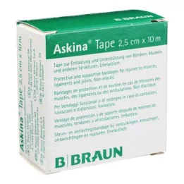 ASKINA Ταινία Pfl.unelast.2,5 cmx10 m λευκή, 1 τεμ